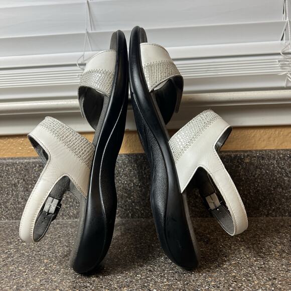 SAS Tripad Comfort White Womens 9.5M Leather Sandals Sling Back Open Toe Slip On - Picture 5 of 11